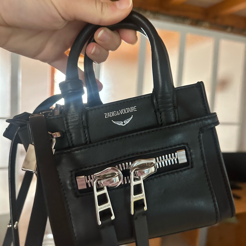 Zadig & Voltaire Black Mini Bag genuine Italian leather authentic barely used!